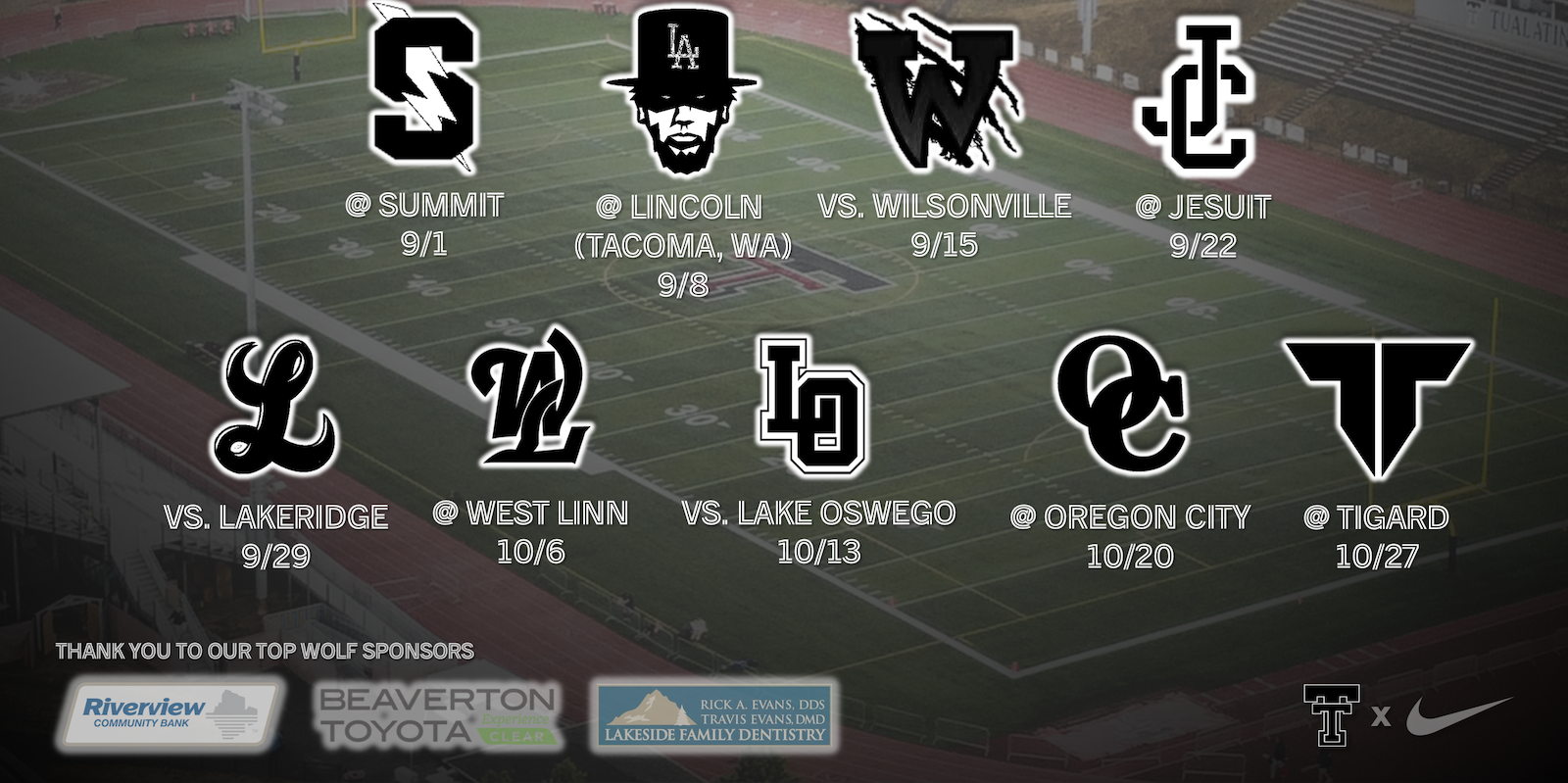 Team Calendar Tualatin HS Football